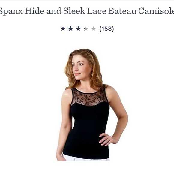 Brand New Spanx Hide and Sleek Lace Bateau Camisole - Pink - Small - Picture 3 of 6